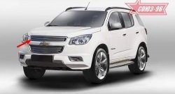 Декоративный элемент решетки радиатора Souz-96 (d16) Chevrolet Trailblazer  GM800 (2012-2016) дорестайлинг