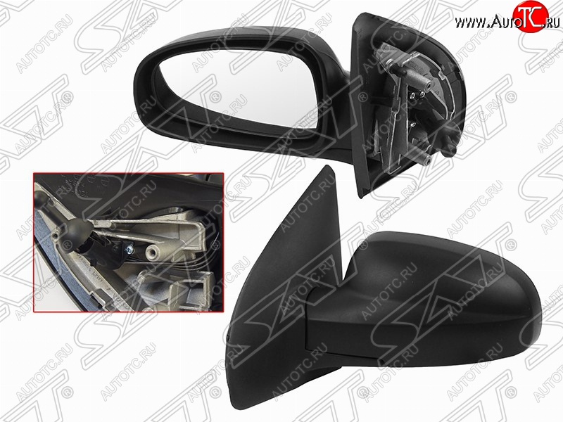 2 299 р. Левое зеркало заднего вида SAT (механическое) Chevrolet Aveo T300 хэтчбек (2011-2015) (Неокрашенное)  с доставкой в г. Кемерово