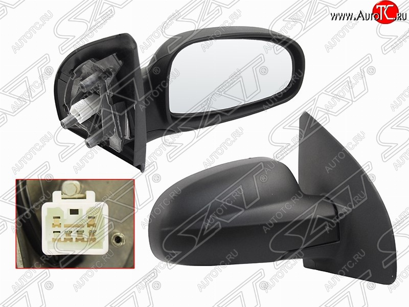 3 399 р. Правое зеркало заднего вида SAT (электрическое) Chevrolet Aveo T300 хэтчбек (2011-2015) (Неокрашенное)  с доставкой в г. Кемерово