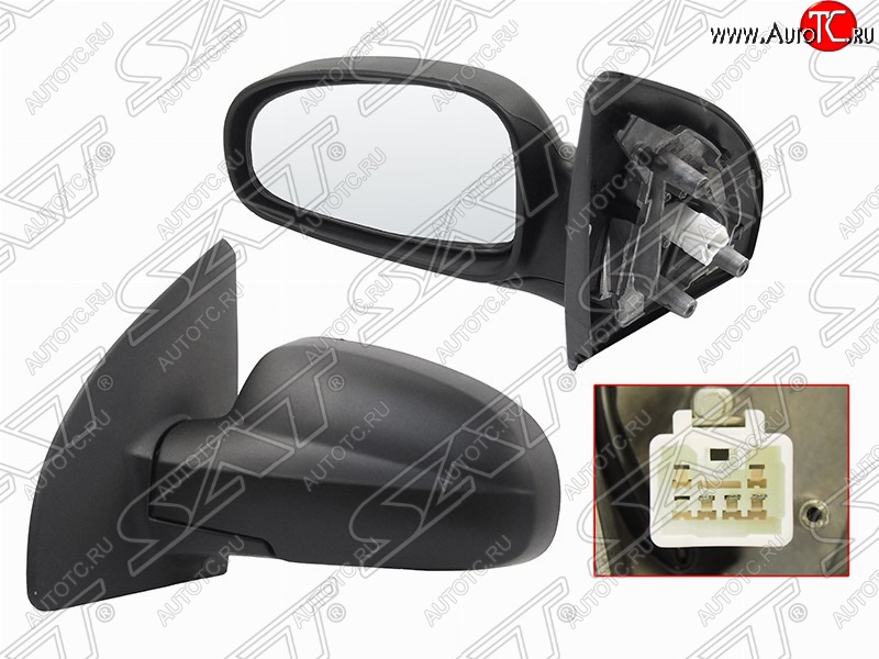 3 399 р. Левое зеркало заднего вида SAT (электрическое) Chevrolet Aveo T300 хэтчбек (2011-2015) (Неокрашенное)  с доставкой в г. Кемерово