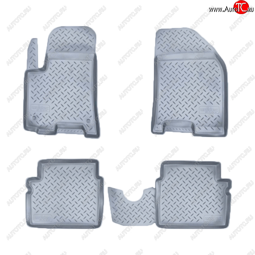 2 789 р. Коврики салона Norplast Unidec  Chevrolet Aveo ( T200,  T250) (2002-2011) хэтчбек 5 дв, седан, седан рестайлинг, хэтчбек 5 дв рестайлинг (Цвет: серый)  с доставкой в г. Кемерово