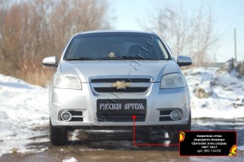 1 779 р. Защитная сетка и заглушка решетки переднего бампера RA  Chevrolet Aveo  T250 (2006-2011) седан рестайлинг  с доставкой в г. Кемерово. Увеличить фотографию 2