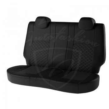 5 599 р. Чехлы для сидений Lord Autofashion Турин соты (экокожа) Chevrolet Aveo T200 седан (2003-2008) (Чёрный, вставка чёрный, соты чёрные)  с доставкой в г. Кемерово. Увеличить фотографию 2