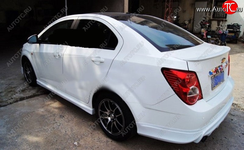 2 999 р. Лип спойлер CT Chevrolet Aveo T300 седан (2011-2015) (Неокрашенный)  с доставкой в г. Кемерово