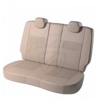 4 899 р. Чехлы для сидений Lord Autofashion Турин (экокожа) Chevrolet Aveo T300 седан (2011-2015) (Бежевый, вставка Бежевая)  с доставкой в г. Кемерово. Увеличить фотографию 2