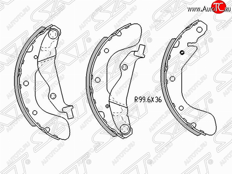 1 359 р. Колодки тормозные задние SAT  Chevrolet Aveo  T200 (2002-2008), Chevrolet Captiva (2011-2016), Ravon Nexia R3 (2016-2020), Ravon R4 (2016-2020)  с доставкой в г. Кемерово