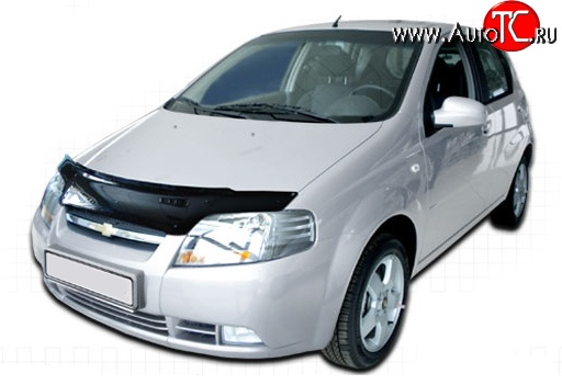 2 699 р. Дефлектор капота NovLine Chevrolet Aveo T250 хэтчбек 5 дв рестайлинг (2006-2011)  с доставкой в г. Кемерово