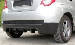 3 249 р. Накладка на задний бампер CT Chevrolet Aveo T200 хэтчбек 5 дв (2002-2008) (Неокрашенная)  с доставкой в г. Кемерово. Увеличить фотографию 2