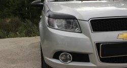 1 239 р. Реснички на фары RA  Chevrolet Aveo  T200 (2002-2008) хэтчбек 5 дв (Неокрашенные)  с доставкой в г. Кемерово. Увеличить фотографию 2