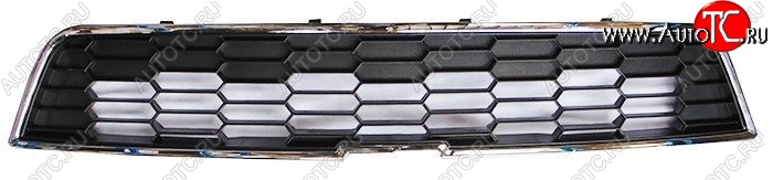 1 699 р. Решётка радиатора SAT (верхняя) Chevrolet Aveo T300 хэтчбек (2011-2015) (Неокрашенная)  с доставкой в г. Кемерово