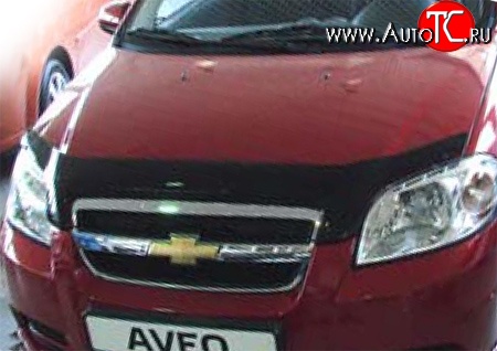 2 699 р. Дефлектор капота NovLine  Chevrolet Aveo  T250 (2006-2011), ЗАЗ Vida (2012-2018)  с доставкой в г. Кемерово