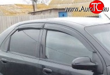 999 р. Комплект дефлекторов окон (ветровиков) 4 шт. Russtal Chevrolet Aveo T200 седан (2003-2008)  с доставкой в г. Кемерово