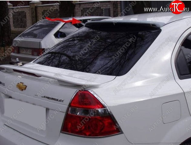 1 999 р. Козырёк на заднее стекло CT Chevrolet Aveo T200 седан (2003-2008) (Неокрашенный)  с доставкой в г. Кемерово