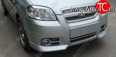 2 999 р. Клыки на передний бампер CT v2 Chevrolet Aveo T250 седан рестайлинг (2006-2011) (Неокрашенная)  с доставкой в г. Кемерово