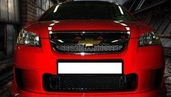 7 199 р. Передний бампер CT Chevrolet Aveo T250 седан рестайлинг (2006-2011) (Неокрашенный)  с доставкой в г. Кемерово. Увеличить фотографию 2