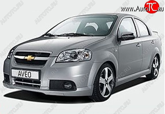 5 099 р. Пороги накладки CT v2 Chevrolet Aveo T250 седан рестайлинг (2006-2011) (Неокрашенные)  с доставкой в г. Кемерово
