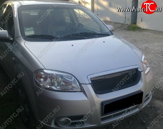 3 299 р. Решётка радиатора CT Chevrolet Aveo T250 седан рестайлинг (2006-2011) (Неокрашенная)  с доставкой в г. Кемерово