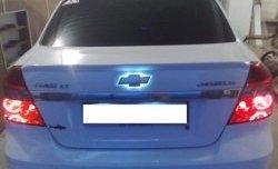 3 499 р. Лип спойлер CT Chevrolet Aveo T200 седан (2003-2008) (Неокрашенный)  с доставкой в г. Кемерово. Увеличить фотографию 3