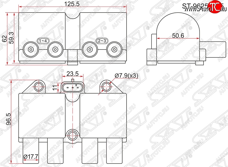 1 299 р. Катушка зажигания SAT Chevrolet Aveo T250 седан рестайлинг (2006-2011)  с доставкой в г. Кемерово