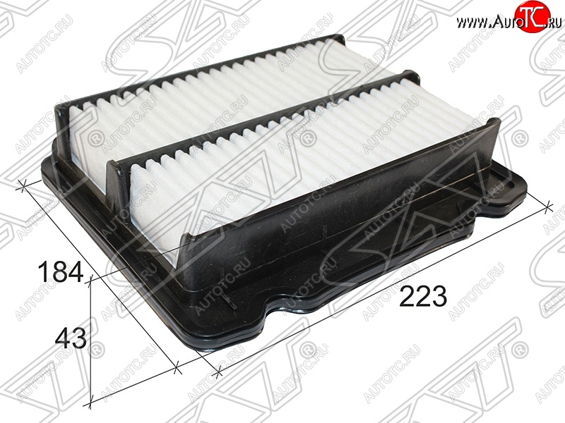 232 р. Фильтр воздушный двигателя SAT (223*184*43)  Chevrolet Aveo  T250 (2006-2011), Chevrolet Kalos (2002-2008), Ravon Nexia R3 (2016-2020)  с доставкой в г. Кемерово