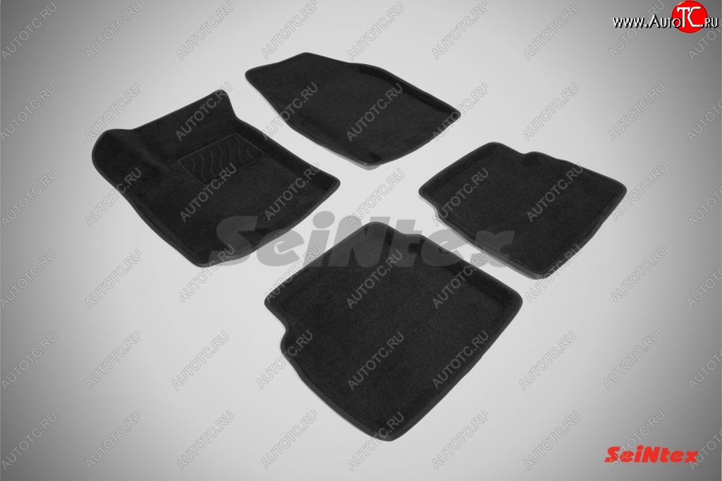 5 499 р. Износостойкие коврики в салон 3D CHEVROLET AVEO черные (компл)  Chevrolet Aveo  T200 (2002-2008) хэтчбек 5 дв, седан  с доставкой в г. Кемерово