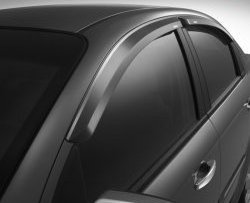 1 869 р. Дефлекторы окон (ветровики) SIM 4 шт Chevrolet Aveo T300 седан (2011-2015)  с доставкой в г. Кемерово. Увеличить фотографию 2