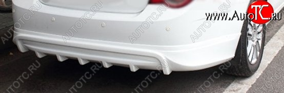 4 199 р. Накладка на задний бампер CT Chevrolet Aveo T300 седан (2011-2015) (Неокрашенная)  с доставкой в г. Кемерово