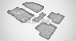 Износостойкие коврики в салон SeiNtex Premium 3D 4 шт. (ворсовые, черные) Chevrolet Aveo  T300 (2011-2015) седан, хэтчбек
