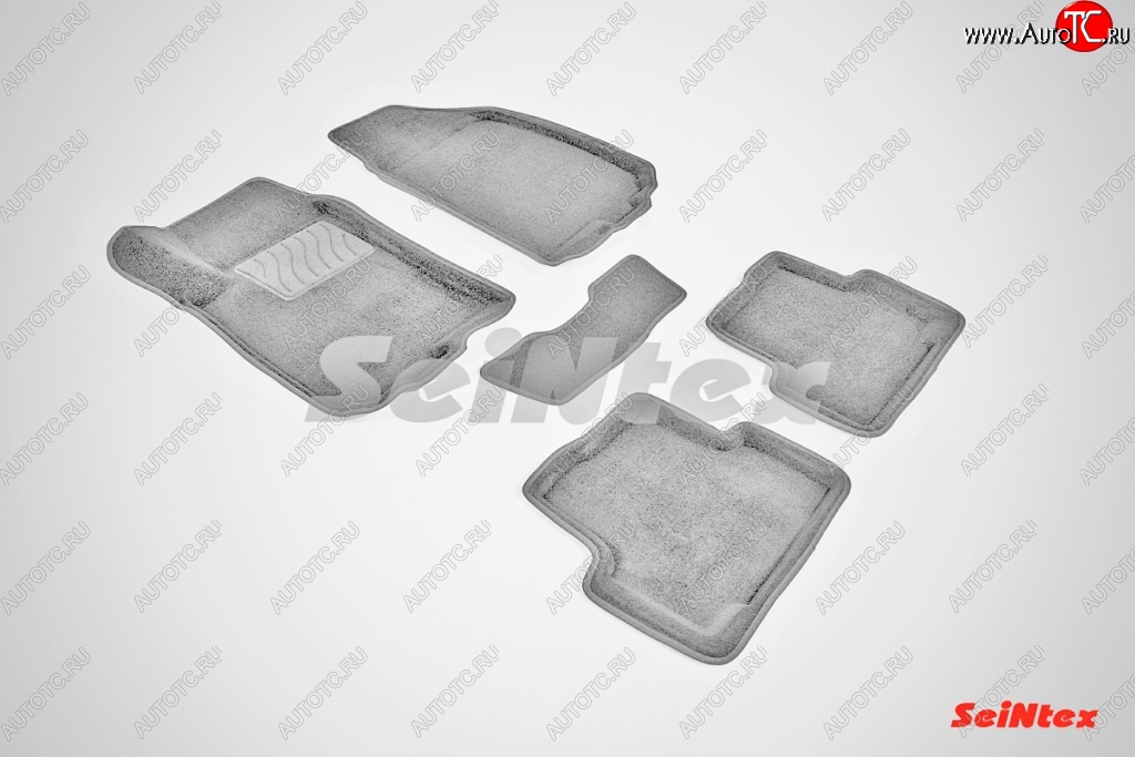 6 449 р. Износостойкие коврики в салон SeiNtex Premium 3D 4 шт. (ворсовые, черные)  Chevrolet Aveo  T300 (2011-2015) седан, хэтчбек  с доставкой в г. Кемерово