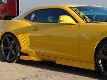 27 499 р. Пороги накладки MV Tuning. Chevrolet Camaro дорестайлинг (2008-2014) (Неокрашенные)  с доставкой в г. Кемерово. Увеличить фотографию 1