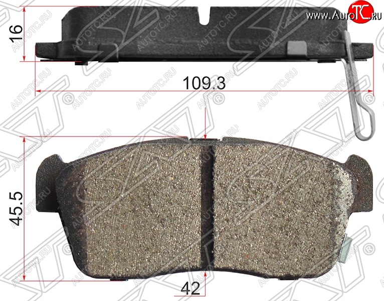 1 169 р. Колодки тормозные SAT (передние) Chevrolet Camaro дорестайлинг (2008-2014)  с доставкой в г. Кемерово