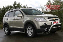 18 314 р. Защита переднего бампера Souz-96 (d76)  Chevrolet Captiva (2006-2011)  дорестайлинг  с доставкой в г. Кемерово. Увеличить фотографию 2
