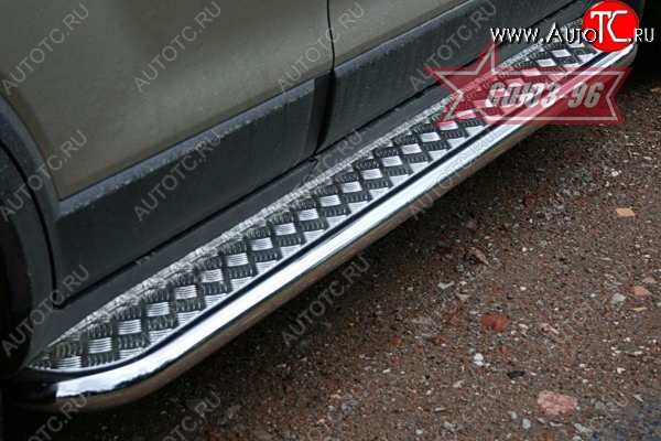 13 994 р. Защита порогов с листом Souz-96 (d60). Chevrolet Captiva  дорестайлинг (2006-2011)  с доставкой в г. Кемерово