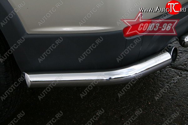 11 249 р. Защита заднего бампера Souz-96 (d76) Chevrolet Captiva  дорестайлинг (2006-2011)  с доставкой в г. Кемерово