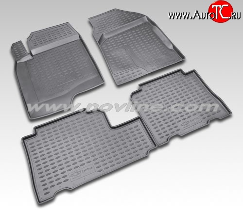 971 р. Коврики в салон Element 4 шт. (полиуретан) Chevrolet Captiva  дорестайлинг (2006-2011)  с доставкой в г. Кемерово