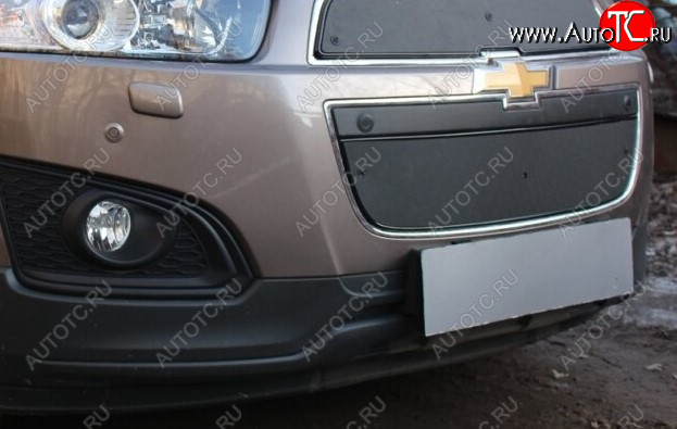 599 р. Зимняя заглушка воздухозаборника бампера Стрелка 11 Премиум Chevrolet Captiva 2-ой рестайлинг (2013-2016)  с доставкой в г. Кемерово