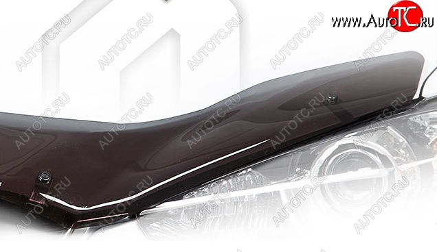 2 199 р. Дефлектор капота CA-Plastiс exclusive Chevrolet Captiva 2-ой рестайлинг (2013-2016) (Classic полупрозрачный, Без надписи)  с доставкой в г. Кемерово