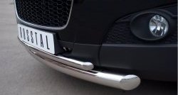 18 699 р. Защита переднего бампера (2 трубыØ76 и 42 мм, нержавейка) SLITKOFF Chevrolet Captiva 1-ый рестайлинг (2011-2013)  с доставкой в г. Кемерово. Увеличить фотографию 3
