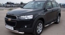 18 699 р. Защита переднего бампера (2 трубыØ76 и 42 мм, нержавейка) SLITKOFF Chevrolet Captiva 1-ый рестайлинг (2011-2013)  с доставкой в г. Кемерово. Увеличить фотографию 4