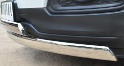 16 849 р. Защита переднего бампера (2 трубыØ75х42 мм, нержавейка) Russtal Chevrolet Captiva 2-ой рестайлинг (2013-2016)  с доставкой в г. Кемерово. Увеличить фотографию 3