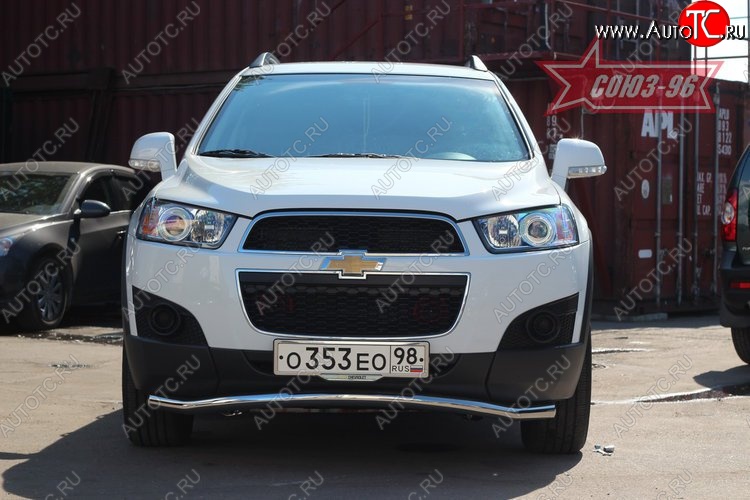 16 469 р. Защита переднего бампера одинарная Souz-96 Premium (d60) Chevrolet Captiva 1-ый рестайлинг (2011-2013)  с доставкой в г. Кемерово