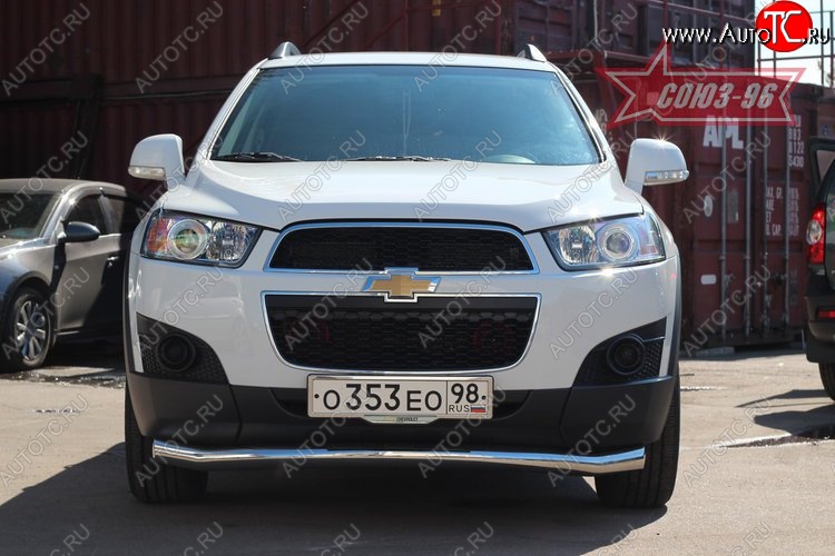 19 079 р. Защита переднего бампера одинарная Souz-96 Premium (d76) Chevrolet Captiva 1-ый рестайлинг (2011-2013)  с доставкой в г. Кемерово