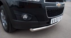 15 349 р. Одинарная защита переднего бампера диаметром 63 мм SLITKOFF  Chevrolet Captiva (2011-2013) 1-ый рестайлинг  с доставкой в г. Кемерово. Увеличить фотографию 2