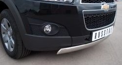 12 499 р. Защита переднего бампера (Ø75х42 мм, нержавейка) Russtal Chevrolet Captiva 1-ый рестайлинг (2011-2013)  с доставкой в г. Кемерово. Увеличить фотографию 2