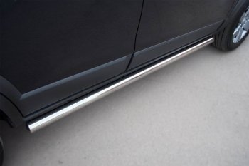 13 299 р. Защита порогов из круглой трубы d63 мм Russtal v3 Chevrolet Captiva 1-ый рестайлинг (2011-2013)  с доставкой в г. Кемерово. Увеличить фотографию 3