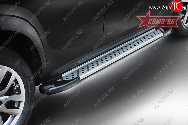 8 189 р. Пороги из алюминиевого профиля Souz-96 Chevrolet Captiva 1-ый рестайлинг (2011-2013)  с доставкой в г. Кемерово