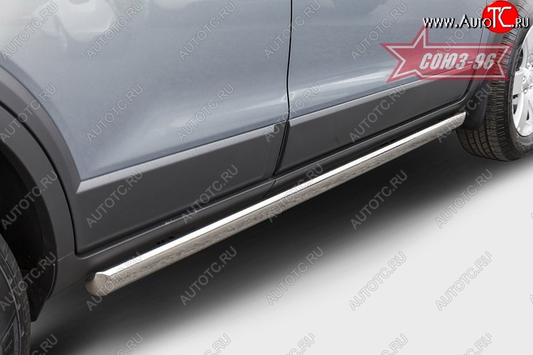 15 839 р. Защита порогов из овальной трубы Souz-96 (d75х42) Chevrolet Captiva 1-ый рестайлинг (2011-2013)  с доставкой в г. Кемерово