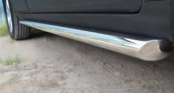 69 999 р. Защита порогов из круглой трубы диаметром 63 мм (рестайлинг) Russtal Chevrolet Captiva 2-ой рестайлинг (2013-2016) (Защита порогов с со скосами на торцах (вариант 1))  с доставкой в г. Кемерово. Увеличить фотографию 3