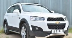 69 999 р. Защита порогов из круглой трубы диаметром 63 мм (рестайлинг) Russtal Chevrolet Captiva 2-ой рестайлинг (2013-2016) (Защита порогов с со скосами на торцах (вариант 1))  с доставкой в г. Кемерово. Увеличить фотографию 7