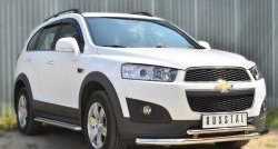 24 649 р. Широкая защита порогов (рестайлинг) SLITKOFF Chevrolet Captiva 2-ой рестайлинг (2013-2016)  с доставкой в г. Кемерово. Увеличить фотографию 3